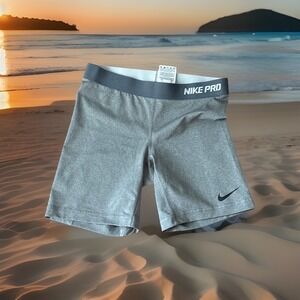 Nike Pro Dri-Fit Women's Small/S Gray Compression Workout Shorts VGC